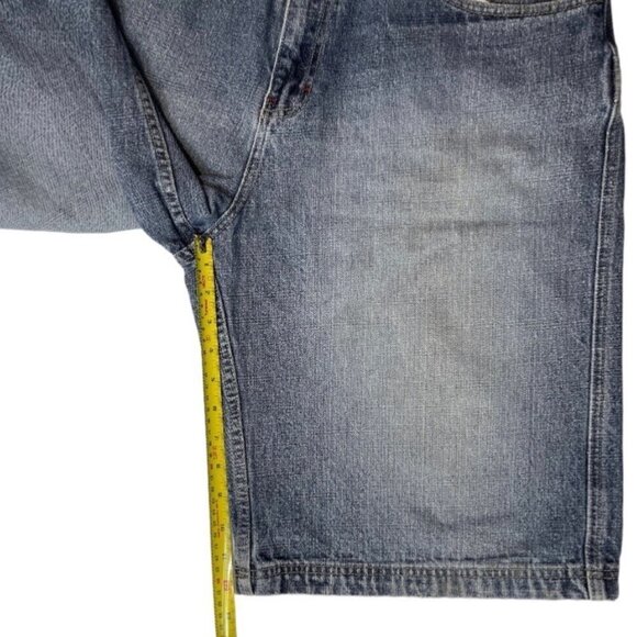 BROOKLYN EXPRESS 70 Denim Men's‎ Distressed Carpenter Shorts 36 Waist Pockets - Picture 11 of 12